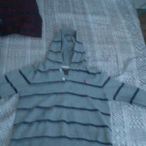 Grey polo hoodie